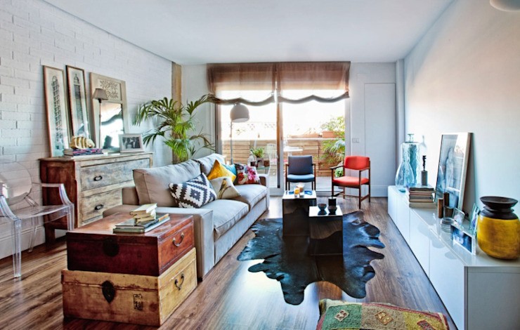 Foto: Patricia Gallego pentru Mi Casa.  Reviste HEARST I Spania.Renovare casa cocheta si ieftina.  Camera de zi Decoratiuni Sic si Ieftine Camere de zi in stil scandinav