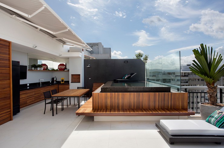 ACOPERIRE _ Barra da Tijuca, Studio Eloy si Freitas Arhitectura si Interioare Studio Eloy si Freitas Arhitectura si Interioare Piscine in stil modern