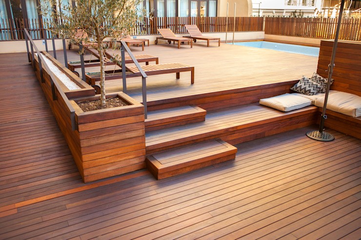 TOC HOSTEL BARCELONA SANCAS - Usi si parchete Piscine in stil contemporan Lemn Finisaj lemn Lemn,Pardoseala,Pardoseala,Lapa pentru lemn,Lemn de esenta tare,Agrement,Imobiliare,Scanduri,Mobilier de exterior,Platform