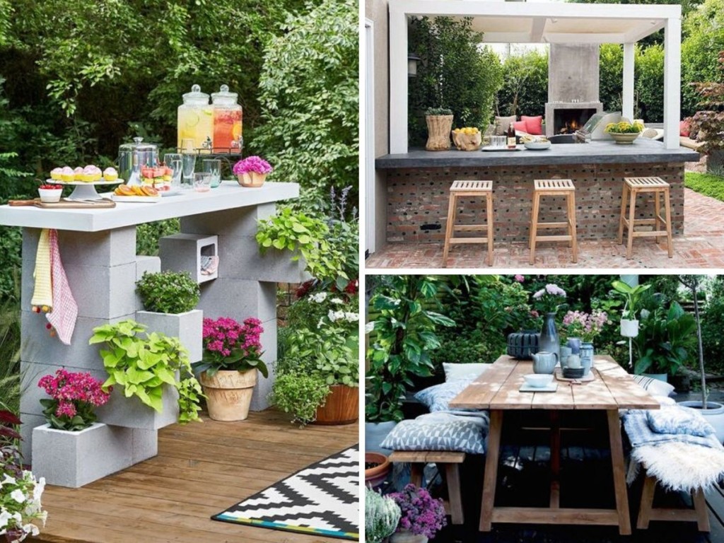 zona de luat masa in curte