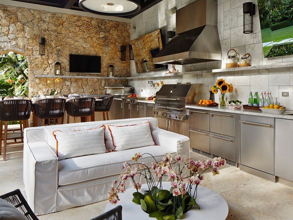 bucatarie in aer liber pe veranda