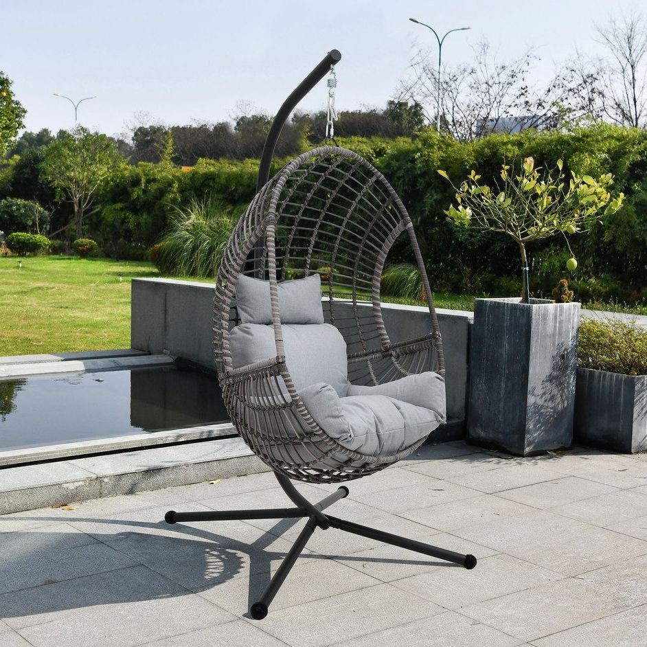 Scaun suspendat Jaye Egg – Gri