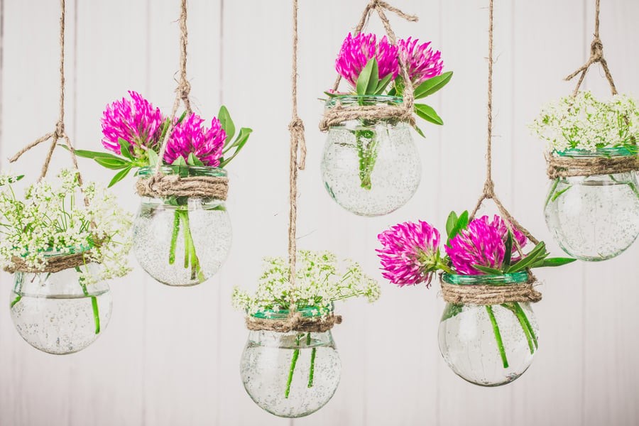 jardiniere suspendate din sticla