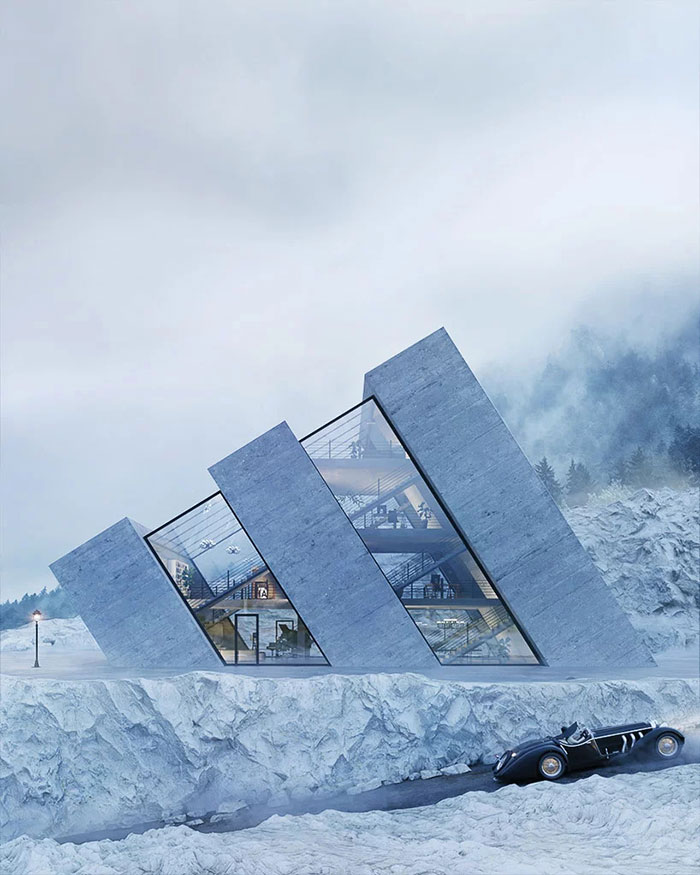 Aceste case sunt proiectate sub forma unor logo-uri celebre